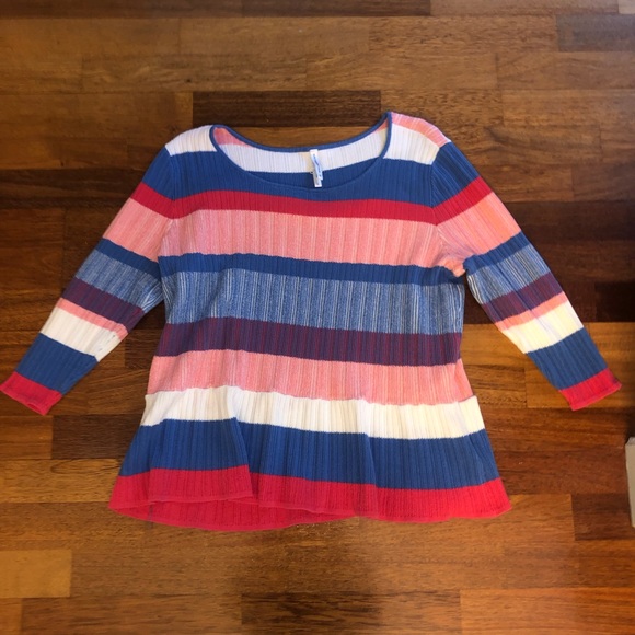 Southern Tide Rosalie Striped Peplum Sweater. Size L - Picture 1 of 4